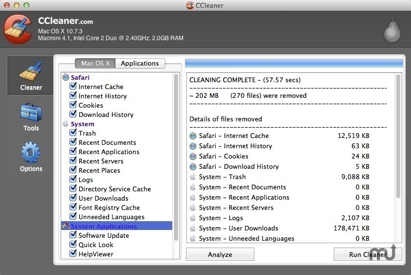 cc cleaner needs full access mac